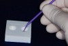 Figure 8  The Brush & Bond activator brush was used to stir the adhesive liquid in the dappen dish.